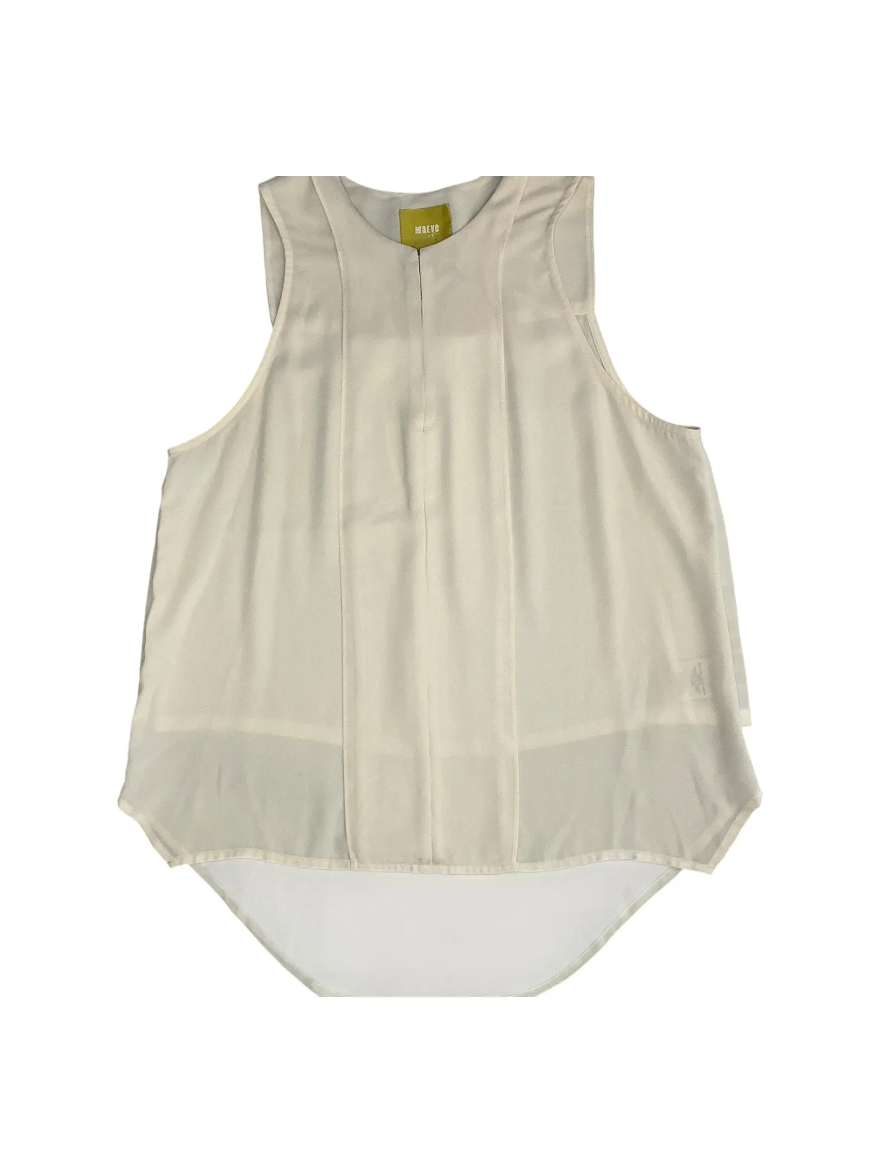 Blouse Sleeveless By Maeve In Yellow, Size:S