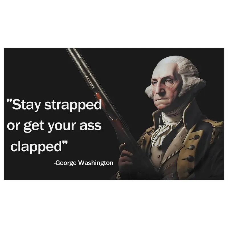 Washington Tension or Relax Fixed Wall-Mounted Embroidered Flag for Creating a Man Cave, Bedroom Decoration, Outdoor Banner