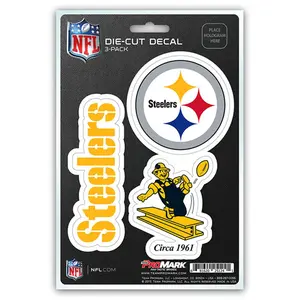 Pro Mark  Pittsburgh Steelers Decal - Pack of 3