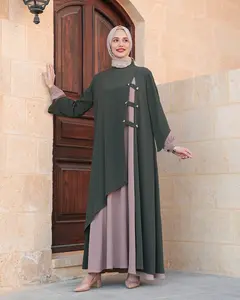 Unique Buttoned Abaya - 2 Pieces, Authentic Traditional Design, Suitable for Various Occasions