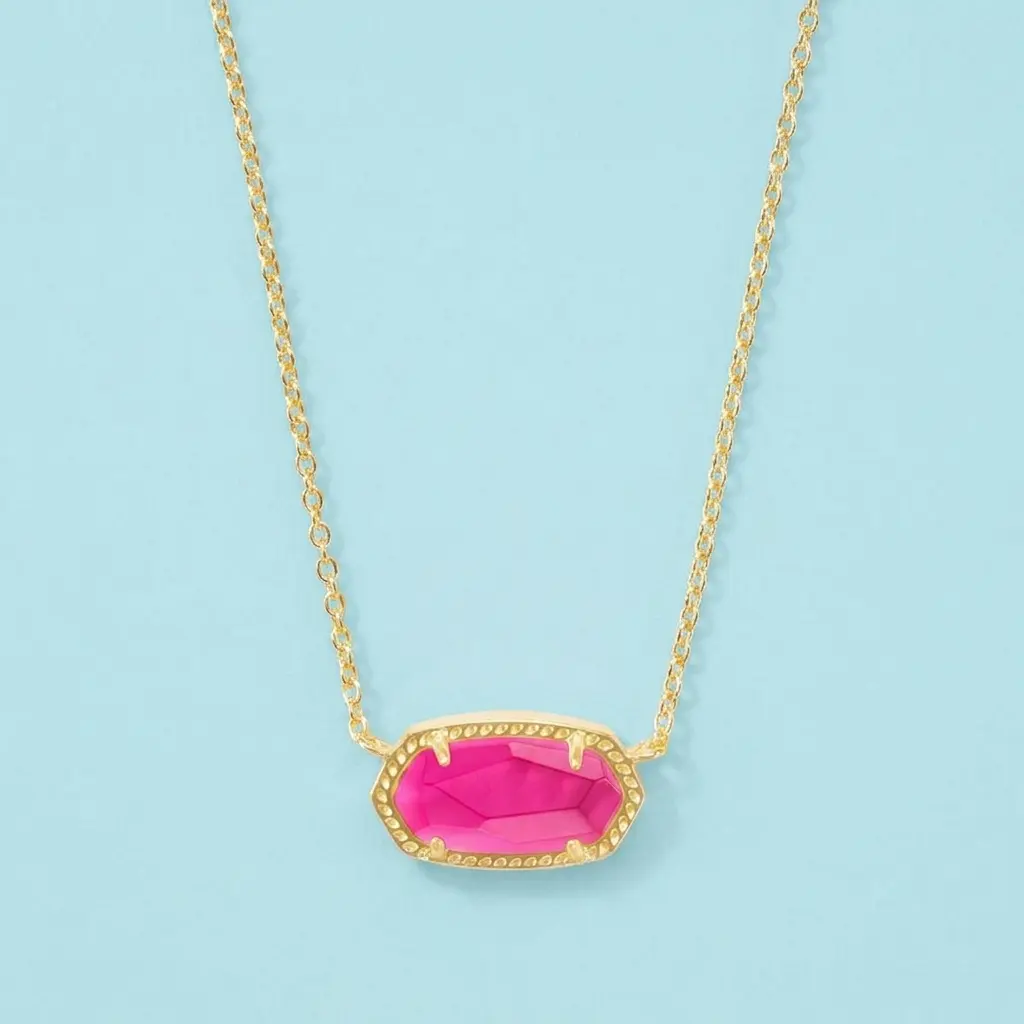 Kendra Scott Elisa Center‑Stone Necklace, 14K Gold‑Plated Fine Charm Accessory for Ladies Daily & Gifting Use