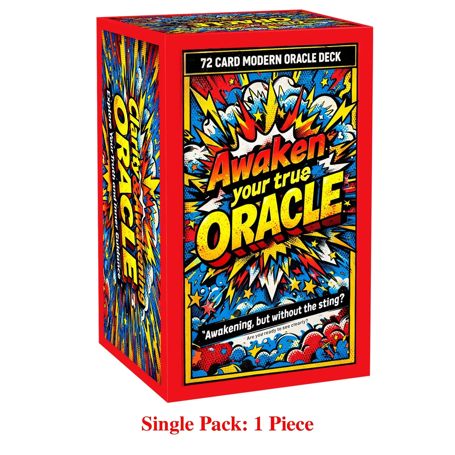 Clarity Awakening Oracle Deck, 72 Card Modern Pop Art Oracle Cards for Self-Reflection, Emotional Insight, Boundaries, Intuition & Personal Growth, Oracle Cards with Meanings on Them, Tarot Card Decks, Card Games