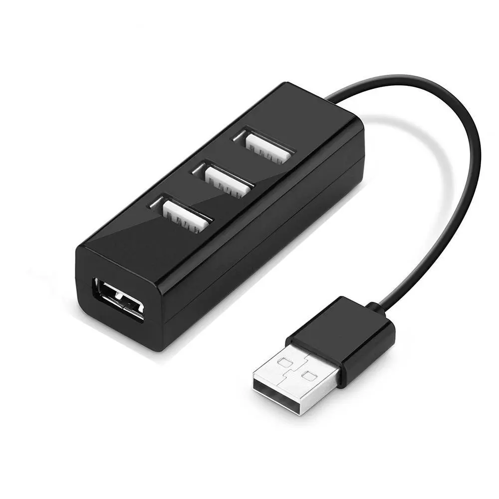 4-Port USB 2.0 HUB Splitter, Mini 4-Port USB HUB Splitter, USB to Type C Adapter, Phone Accessories for Home Office, USB C Interface, USB Extension