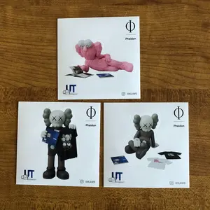 KAWS x UNIQLO UT 2023 Phaidon Stickers Set of 3 2.95"x 2.95" 7.5cm x 7.5cm