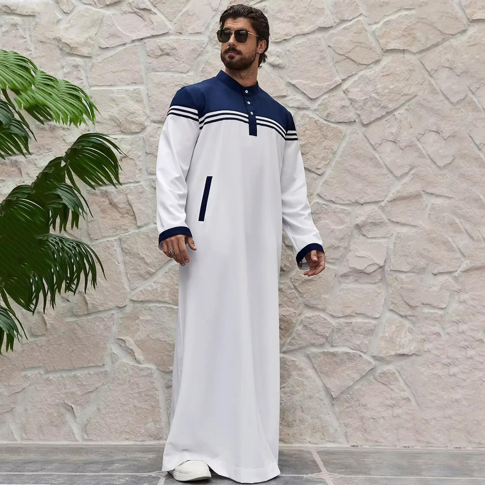 Thobe muslim men - Elegant qamis for men - Thobe with Premium quality finishes .