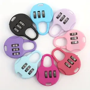 Macaron-Colored Mini Combination Lock — A Travel Essential | Features Combination Dial and Key Entry — Compact & Portable Design | Digital Lock Suitable for Luggage, Drawers, Boxes, Backpacks, and Laptop Bags (Easy-to-Use Key Lock)