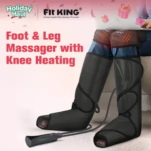 【FIT KING】Foot and Leg Massager with Knee Heating for Enhanced Comfort - Includes Handheld Controller leg massager with knee relaxation Massaging Device for gift Black Friday