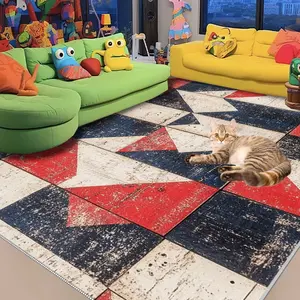 Retro Pattern Pet Mat, Washable Floor Mat for Cats and Dogs, Non-slip Pet Mat, Pet Supplies for Home and Outdoor