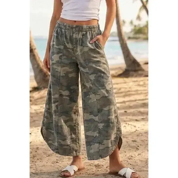 Tulip Washed Camo Relaxed Fit Jean