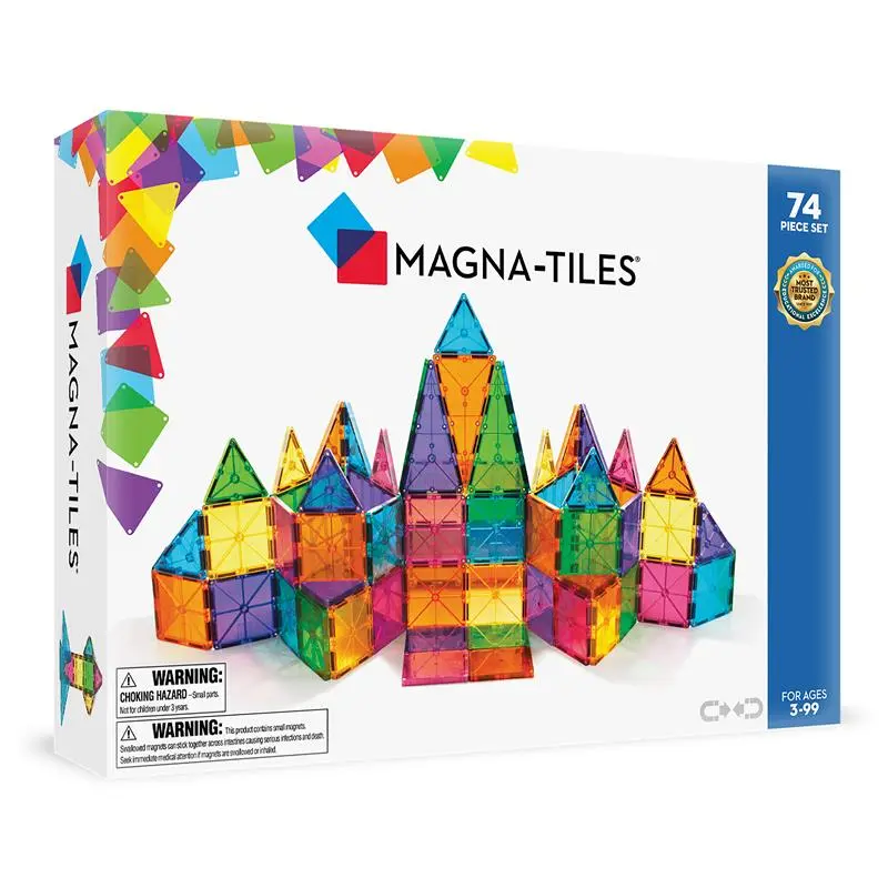 MAGNA-TILES Classic 74-Piece Set, Build & Learn Through Imaginative, STEAM-Based Play
