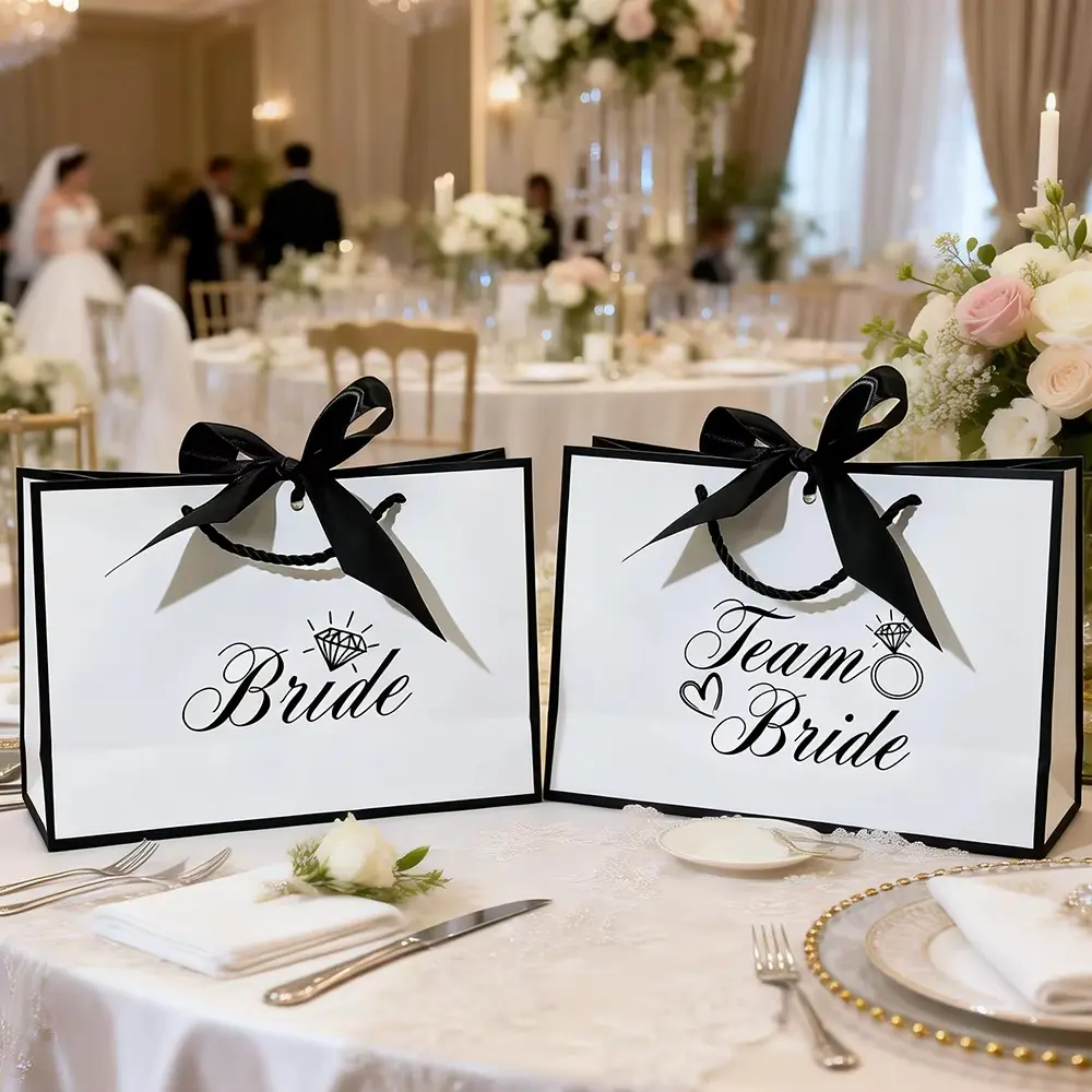 1 Gift Bag for the Bride, Wedding Decoration, Favor Bag, Goody Bags for Bridesmaids and Bride Squad, Bridal Shower Supplies, Wedding Decor Accessories, Wedding Party Supplies