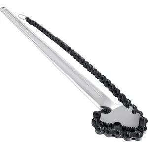 VEVOR 24inch Chain Wrench Carbon Steel Chain Pipe Wrench Heavy Duty 6.7 inch Diameter Capacity Chain Strap Filter Wrench