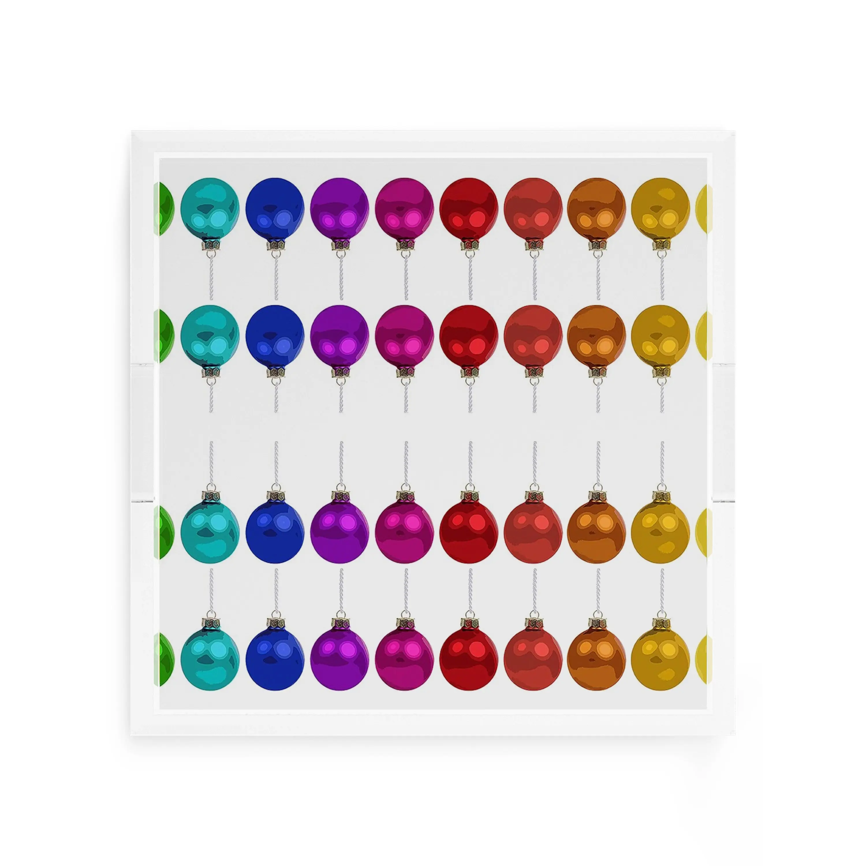 Merry Everything No Writing Acrylic Square Decorative Tray