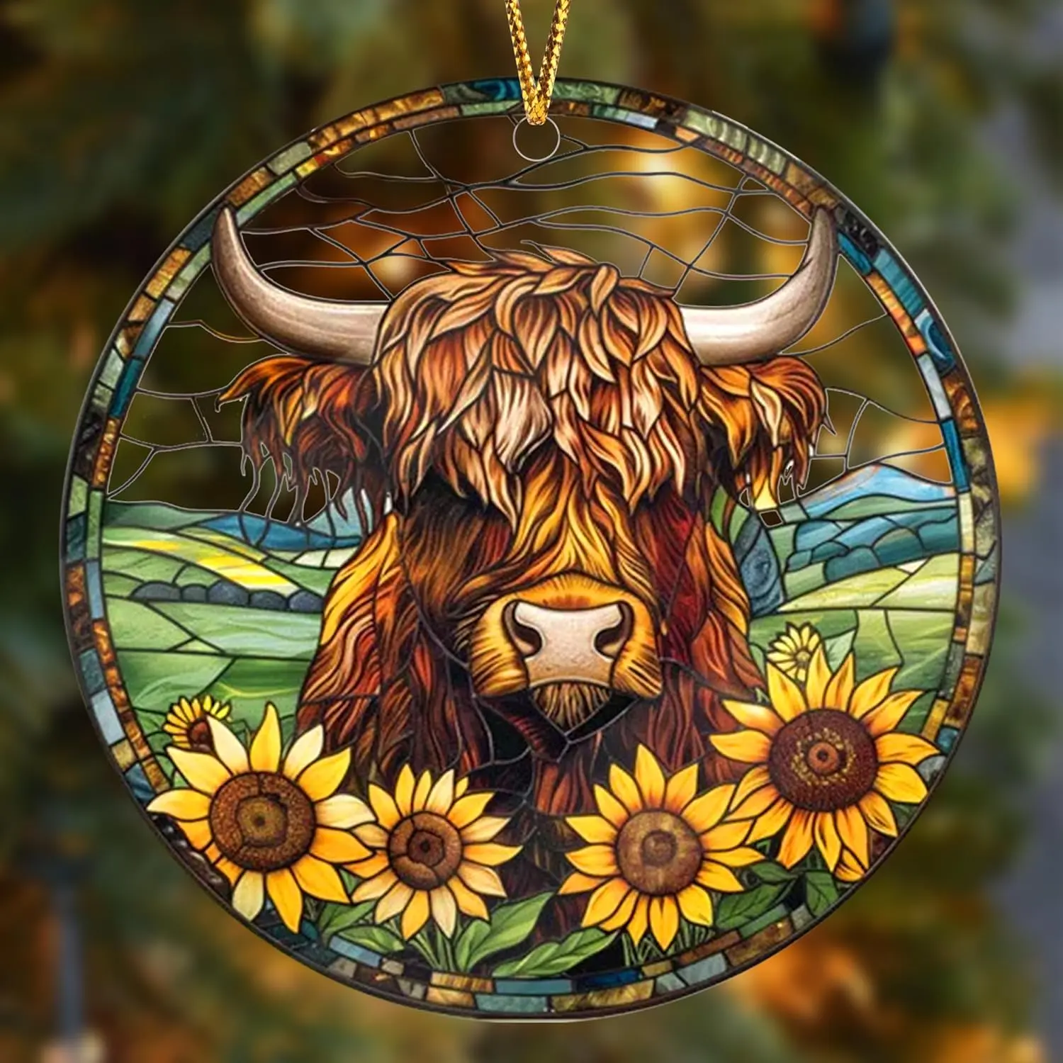 Highland Cow Gifts Highland Cow Ornament  Decorations Ornaments for Living Room Bathroom Decor Bedroom Field Birthday Gifts Idea