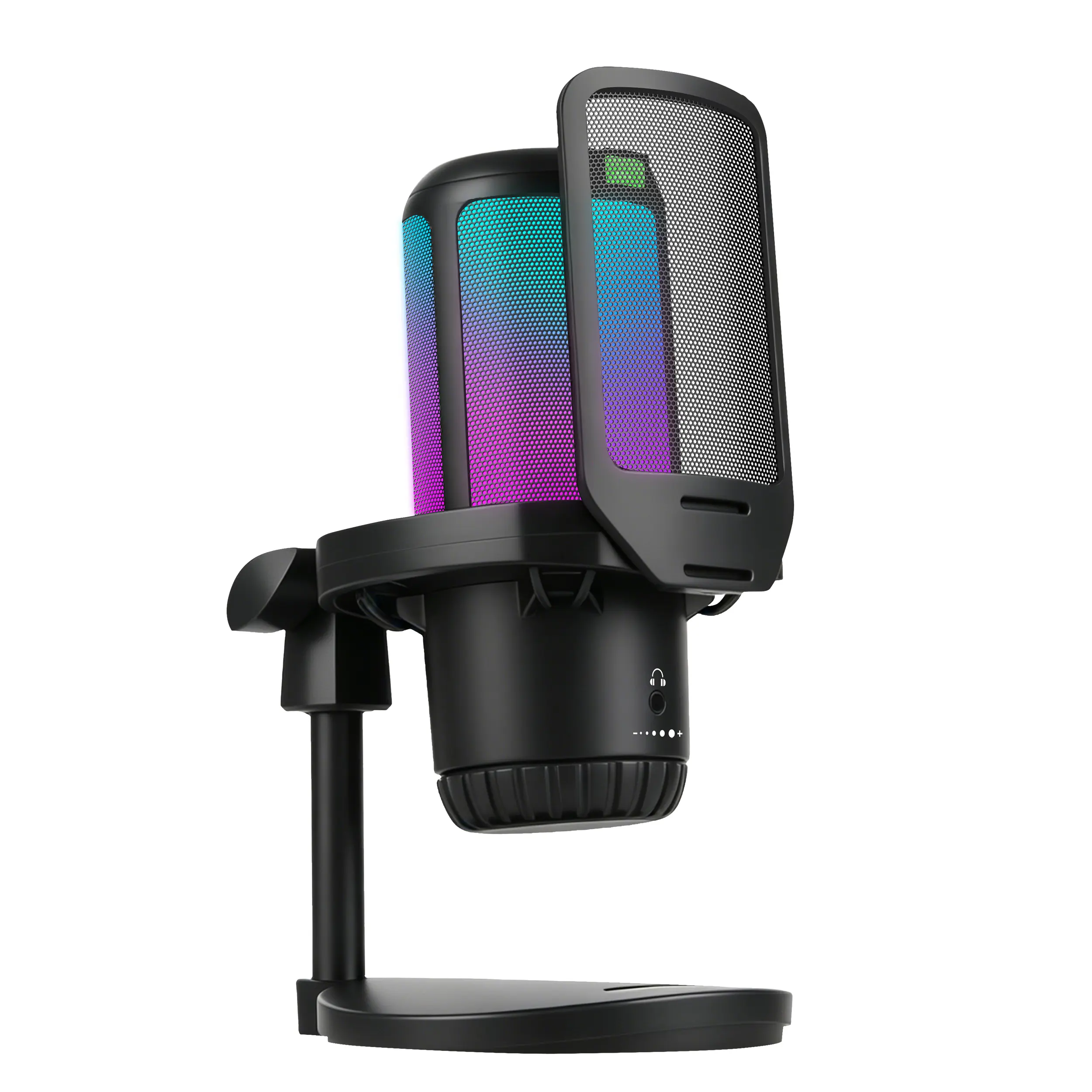 APAKAI 005 USB Streaming Gaming Microphone for PC, PS4/PS5, RGB Lighting, Easy Sound Control, One-tape Mute, Mic with Mount Adapter Live Podcast Equipment Live Broadcasting Equipment #TikTokShopBackToSchool Audio Smartphone Audio Smartphone Headset