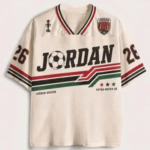 Jordan Soccer Jersey, Retro Petra Match Shirt, Custom Name Number Jersey, Jordanian Football Fan Gift