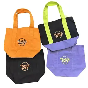 (small-sized bag)Trader Joe's Women's Floral Tote Bag - Stylish Spacious Lightweight Chic for Vacations Shopping Travel & Sunny Adventures in Vibrant Colors