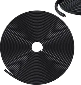 Ft(M) Door Edge Guards Car Door Edge Guards U Shape Car Door Protector Rubber Seal Door Guard Internal Double Sided Tape (No Glue Required), Black