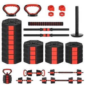 3-In-1 Octagonal Adjustable Dumbbell Set, 88LBSFree Weights Dumbbells with Anti-Slip Handle for Men & Women, Versatile Dumbbells Set of 2 with Connector, Perfect for Home Gym
