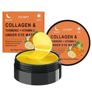 60pcs Collagen Turmeric & Vitamin C Eye Mask, Intense Moisture, Brightening, Firming, Anti-Wrinkle, Suitable All Skin Types, Under Eye Patches