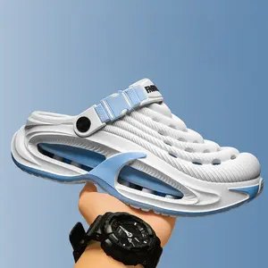 Unisex 2 in 1 Platform Cloud Slides Clogs, 5cm Thick Sole Pillow Soft Non-Slip Breathable Summer Sandals, Indoor Outdoor Beach Sports Garden Clogs for Men Women