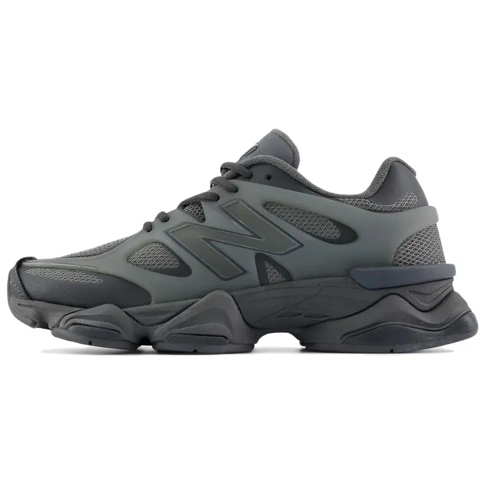 NEW BALANCE 9060 X "Black Cement" Retro Suede & Mesh Running Shoe for Men's & Women's Casual Streetwear, Sports Shoes, Footwear, Athletic, Sneaker, Casual Wear, Runner, Grey, Unisex, Retro Look, Mesh/Suede, Sports Footwear, Suede‑Mesh Cool