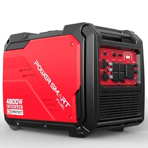 (Thunderstorms Ready)PowerSmart Electric Start 4800-5000 Watt Portable Inverter Generator with Wheels Handle Kit,Hurricane season,Heavy Duty Motor,CO Protect,Quiet,30 Amp for RV-Ready,Summervibes (DH5050E PS5046CE HB5046C)