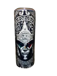 Aztec Warrior - Aztec Calendar 20oz oz 20 oz. 20oz. Skinny Sublimation Tumbler- * Amy's Creations Collection * Your Favorite Tumbler Shop!