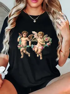100% Cotton Angelic Vintage Cherub Design Charming Baby Angels T-Shirt