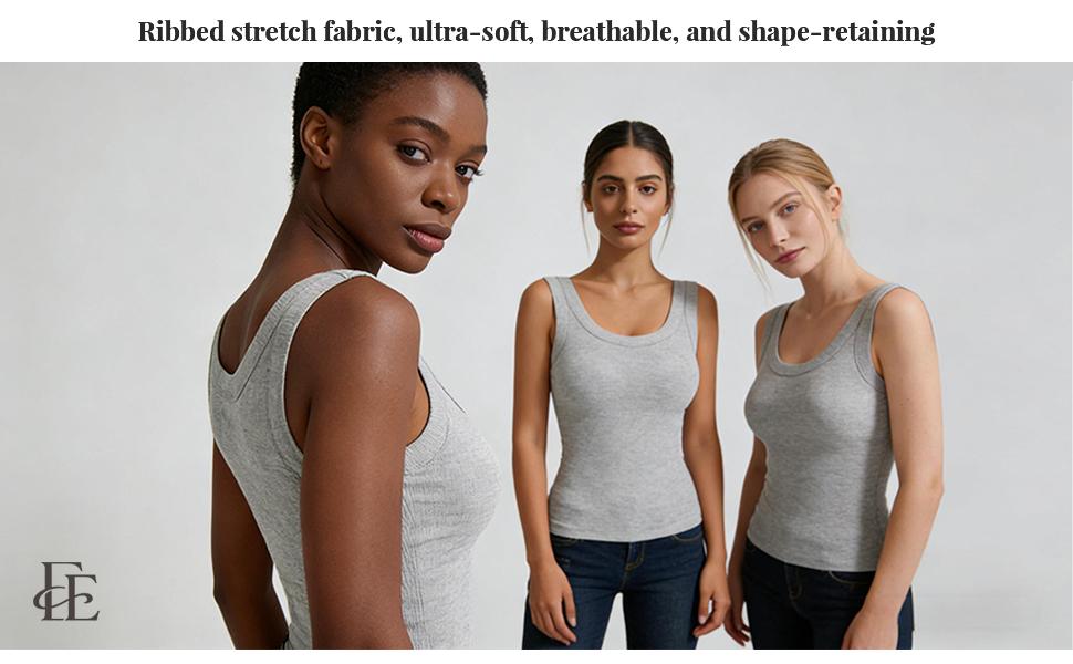 EssElegance Ribbed Workout Tank Tops for Women with Built in Bra Tight Racerback Scoop Sports Tank Neck Athletic Top for Summer And All Seasons Womenswear Bras EssElegance Ribbed Workout Tank Tops for Women with Built in Bra Tight Racerback Scoop Sports Tank Neck Athletic Top for Summer And All Seasons Womenswear Bras
