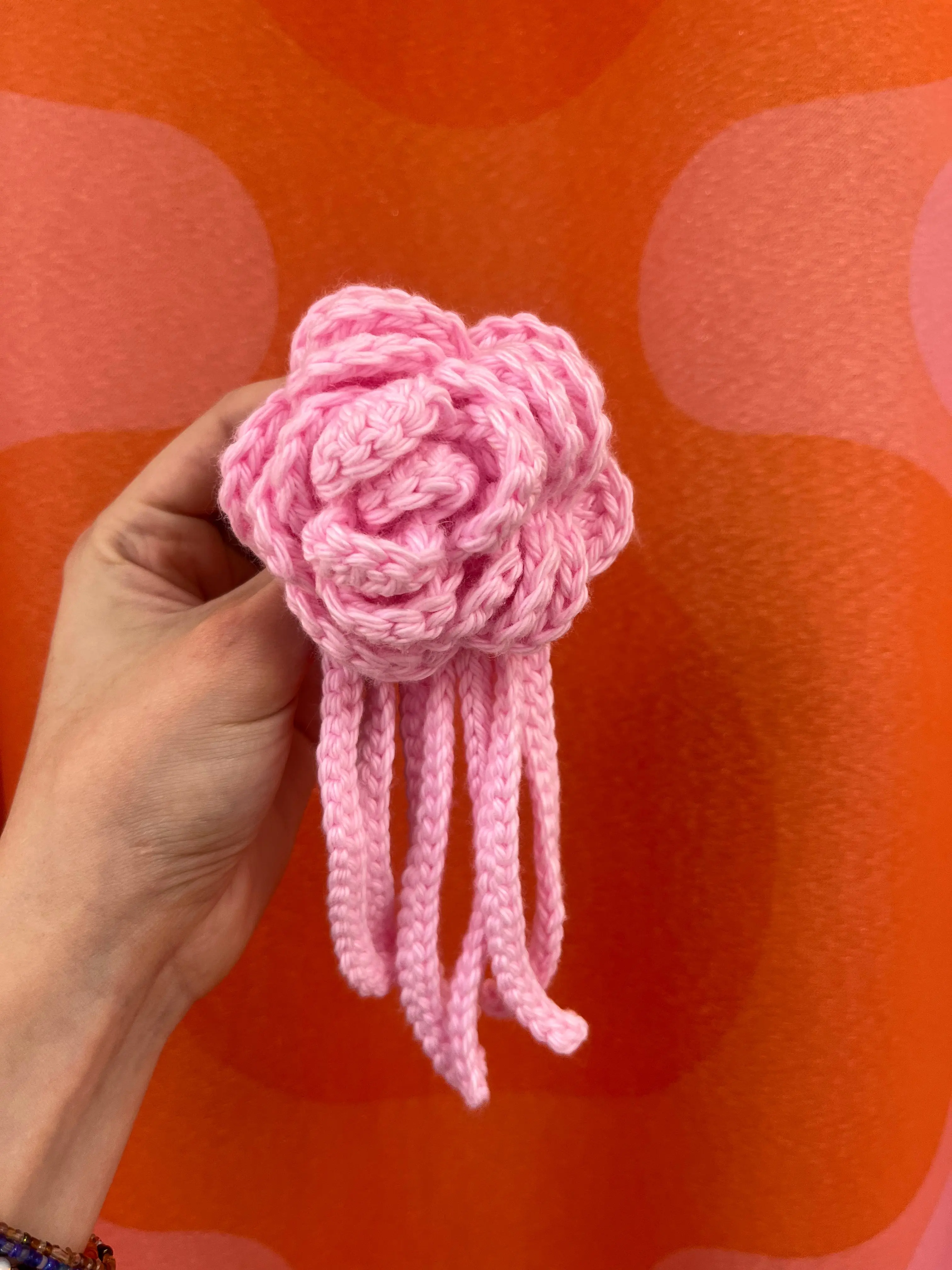 Crochet Rosette Brooch