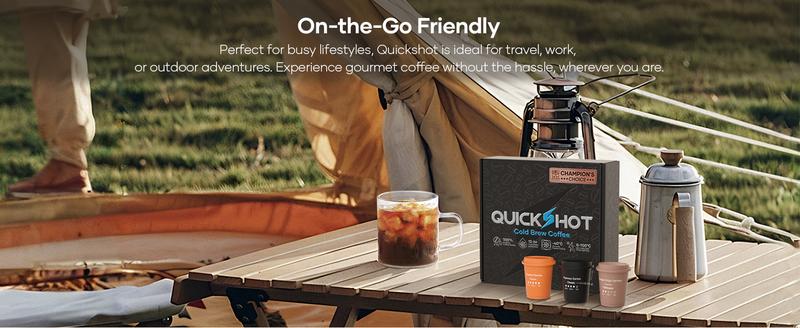 Quickshot 100% Arabica Cold Brew - 9 Flavorful Espresso Caps!  Single-Origin & Freeze-Dried for Maximum Freshness