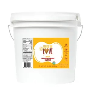 Spread The Love NAKED Organic Peanut Butter - 15 Pound Pail