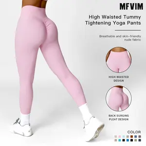MFVIM Women's Fitness Professional Leggings,High Waisted Compression Gym Tummy Tuck Exercise Yoga Pants Stretch Fabric Activewear Stretchable Activewear leggings