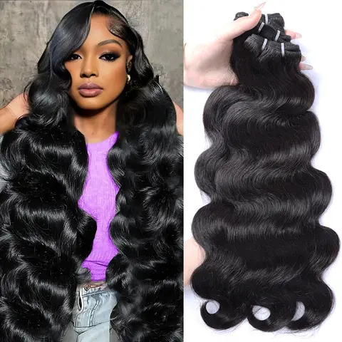 Pizazz Hair Body Wave Human Hair Bundles Salon Quality Brazilian Virgin Bundles 100% Human Hair