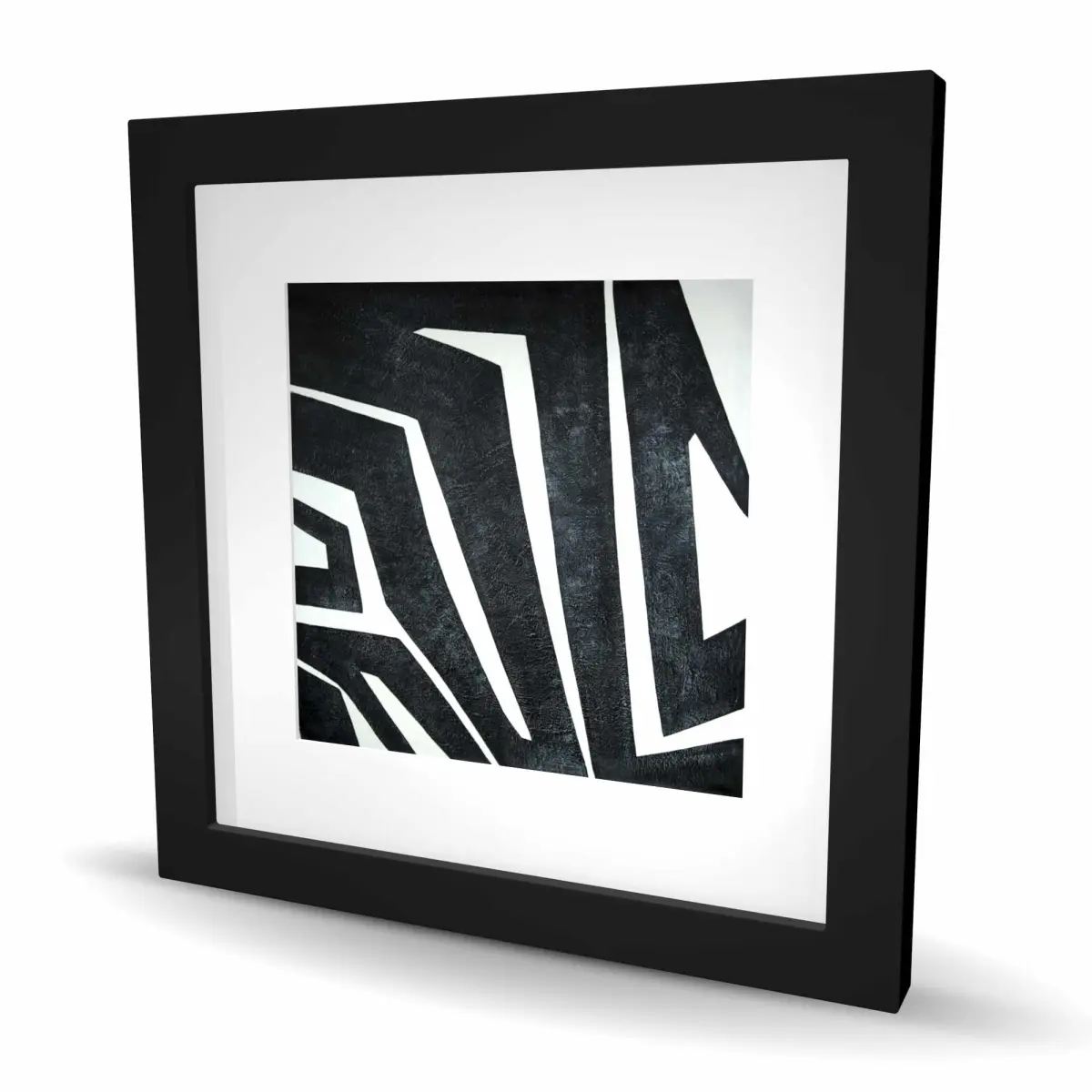 Begin Home Decor C1FM1616J2G9BA 16 x 16 in. Labyrinth - Abstract Shapes Framed Matted Print Wall Art - Home Decor