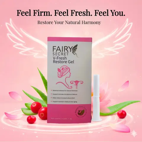 Fairy Secret V-Fresh Restore Gel for Women - Herbal Extracts, Hyaluronic Acid,, Odor Control, pH Balanced,Feminine Hygiene Daily Intimate Care- For Women's Comfort and Confidence