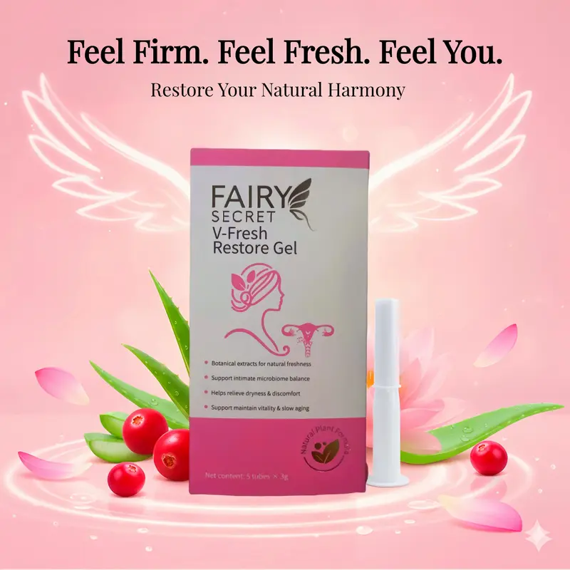Fairy Secret V-Fresh Restore Gel for Women - Herbal Extracts, Hyaluronic Acid,, Odor Control, pH Balanced,Feminine Hygiene Daily Intimate Care- For Women's Comfort and Confidence