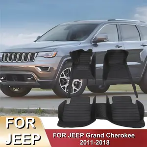 LHD 3 Pcs/set PU Leather Car Floor Mats For JEEP Grand Cherokee 2011-2018 Car Carpets Interior Auto Accessories Car Interior Accessory