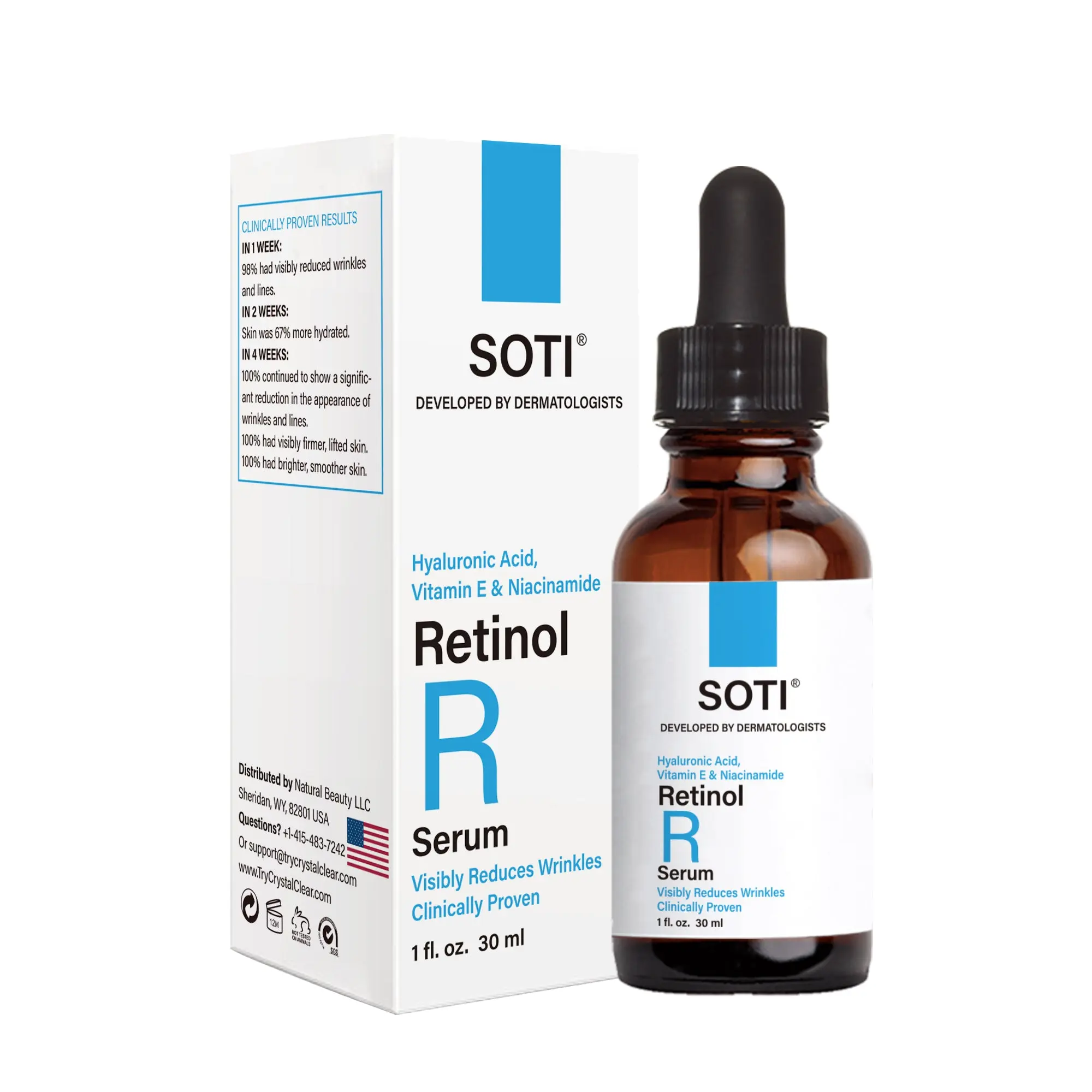 Soti 2.5% Retinol Serum with Hyaluronic Acid (30ml)