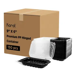 [150 ct] 9" x 6" Premium PP Hinged Container