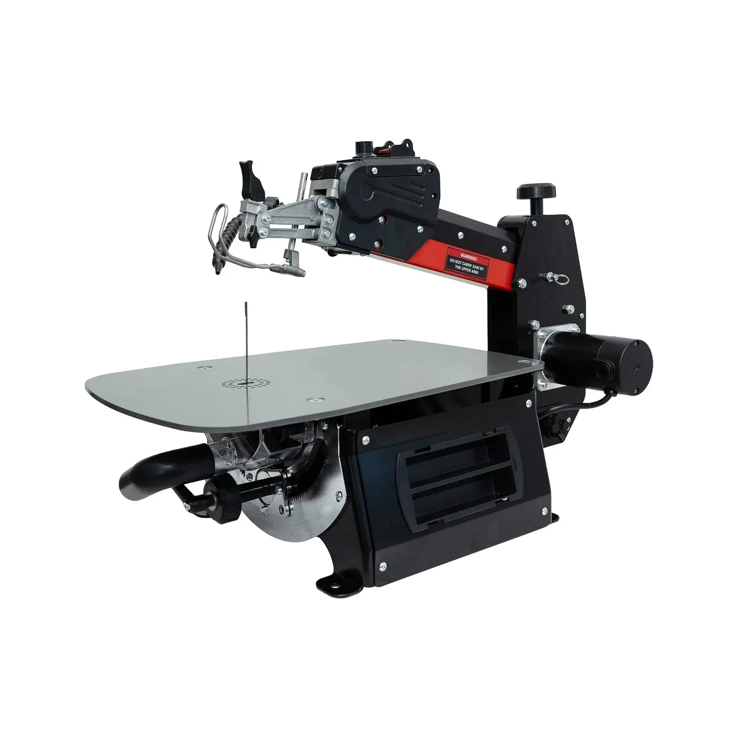 Bucktool 16-Inch Variable Speed Scroll Saw, 1.3A 120VAC 60Hz Electric Saw for Woodworking, Upper Lift, Double Parallel-Link Drive, 15 TPI & 18 TPI Pinless Blades, 32.9"L x 17.5"W x 16.5"H for Craftsman