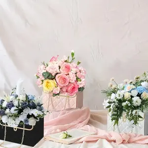 Flower Shop Gift Box Set, 5 Counts/set Paper Bag with Sturdy Handle, Multifunctional Gift Packaging Paper Bag for Flower Shop, Wedding, Birthday, Party