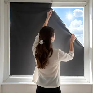 2026 Portable Sunshade Curtains, with Dimensions of 118 '' × 57''. 100% Fully Opaque, Instantly Creating a Dark Environment.Portable Installation. Suitable for bedrooms and Offices.