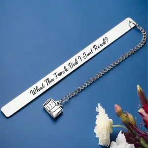 Stainless Steel Bookmark, 1 Count Creative Letter Pattern Bookmark with Pendant, Reading Accessories for Home School Office, Gift for Book Lovers