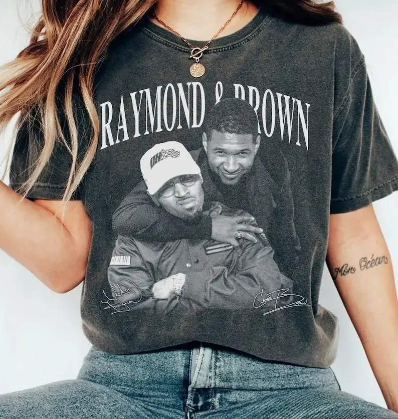 Comfort Colors Gildan - Raymond Brown Vintage Wash T-Shirt, R&B Tour C.Brown Raymond Shirt, Music Concert Tee, Sweatshirt, Hoodie