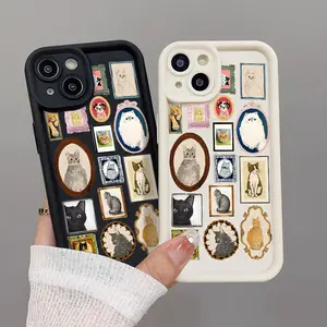 Feminine Soft Case for iPhone11/12/13/14/15/16/promax/x/xs/xr/xsmax Case Chic Cat Portrait Durable, Ultra Slim, Cute and Practical | Lightweight Protective Case for Her