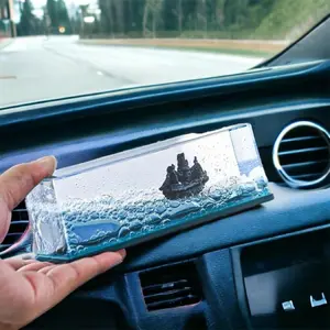 Ghost Ship Pearl Bottle, High-End Liquid Drift Bottle for Living Room Decor, Quality Acrylic Floating Ship Gift Idea, Interior Decoration Accessories