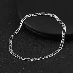 1pc Women's Bracelet 925 Sterling Silvery Polished Bracelet 7.87inch for Women