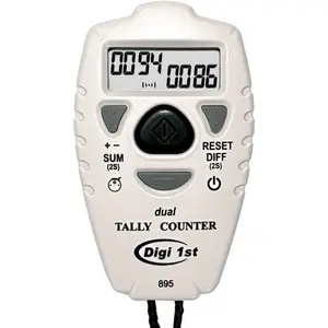 Digital Dual Tally Counter, Electronic Up Down Clicker Counter, Add/Subtract People Counter, Handheld Pitch Counter for Golf, Lap & Sports Games